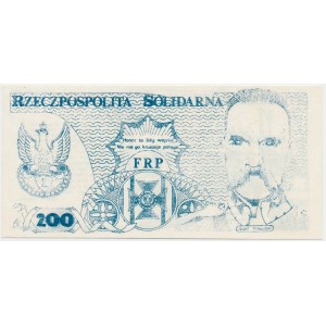 Solidarność, cegiełka 200 złotych 1985 - J. Piłsudski -