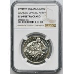 100.000 PLN 1994 50. Jahrestag des Warschauer Aufstands - NGC PF66 ULTRA CAMEO