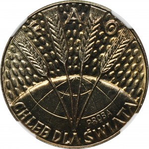 PRÓBA, 10 złotych 1971 FAO, Chleb dla świata - NGC MS67