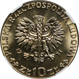 PRÓBA, 10 złotych 1971 FAO, Chleb dla świata - NGC MS67
