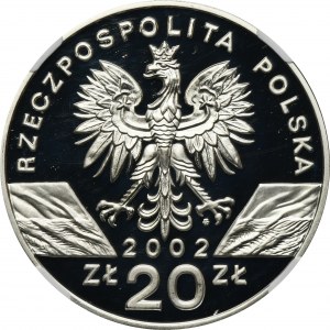 20 złotych 2002 Żółw błotny - NGC PF68 ULTRA CAMEO