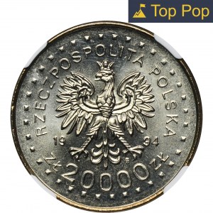 20,000 zl 1994 200th anniversary of the Kosciuszko Uprising - NGC MS67