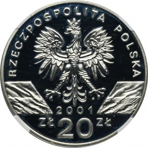 20 złotych 2001 Paź królowej - NGC PF62 ULTRA CAMEO