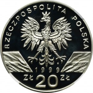 20 złotych 1999 Wilk - NGC PF68 ULTRA CAMEO