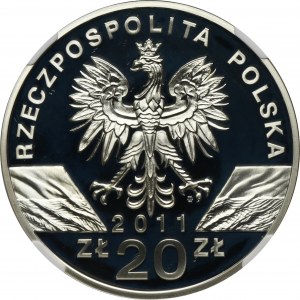 20 złotych 2011 Borsuk - NGC PF68 ULTRA CAMEO