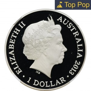Australia, Elżbieta II, 1 Dolar Canberra 2013 - NGC PF70 ULTRA CAMEO