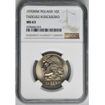 10 złotych 1970 Kościuszko - NGC MS63