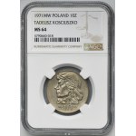 10 złotych 1971 Kościuszko - NGC MS64