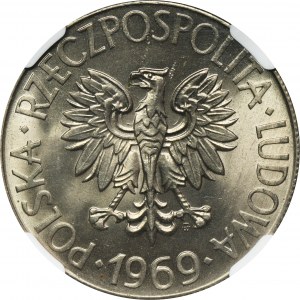 10 złotych 1969 Kościuszko - NGC MS65