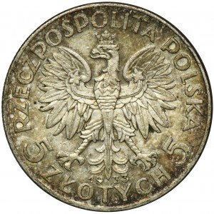 Głowa Kobiety, 5 złotych Warszawa 1933