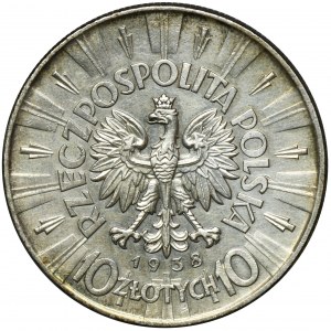 Piłsudski, 10 złotych 1938