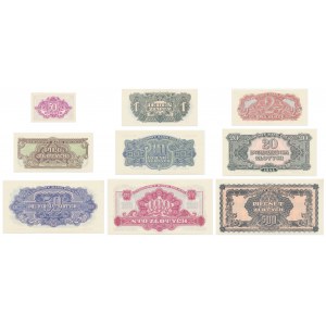 Set, 50 pennies - 500 zlotys 1944 ...owe - reprint (9 pieces).