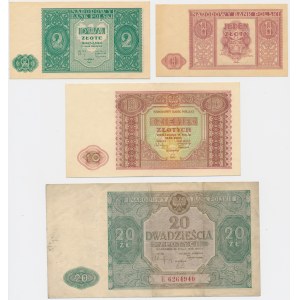 Set, 1-20 gold 1946 (4 pcs.)