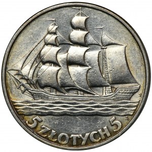 Segelschiff, 5 Gold 1936