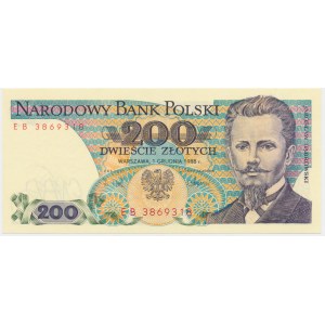 200 złotych 1988 - EB - rzadsza seria przejściowa -
