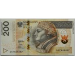 200 złotych 2015 - AX - numer radarowy