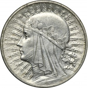 Głowa Kobiety, 10 złotych Londyn 1932