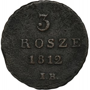 Księstwo Warszawskie, 3 grosze Warszawa 1812 IB