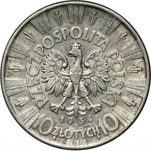 Piłsudski, 10 Zloty 1934 - RARE