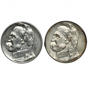 Zestaw, Piłsudski, 5 złotych 1938 (2 szt.)