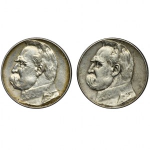 Zestaw, Piłsudski, 5 złotych 1938 (2 szt.)