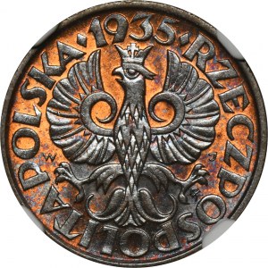 2 grosze 1935 - NGC MS64 RB