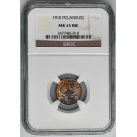 2 Pfennige 1935 - NGC MS64 RB