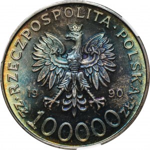 100,000 PLN 1990 Solidarity - TYPE A