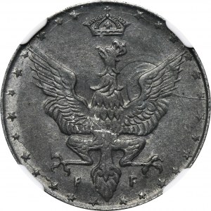 Königreich Polen, 20 Fenig 1917 - NGC UNC DETAILS - mit SPIRIT-Effekt