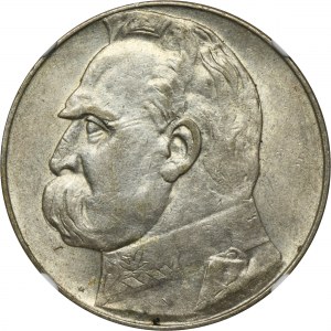Piłsudski, 10 złotych 1935 - NGC AU55