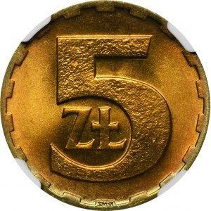 5 Gold 1975 - NGC MS67