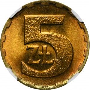 5 złotych 1975 - NGC MS67