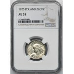 Kobieta i kłosy, 1 złoty Londyn 1925 - NGC AU53