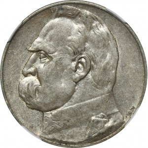 Piłsudski Strzelecki, 5 złotych 1934 - NGC AU55
