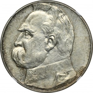Piłsudski Strzelecki, 10 złotych 1934 - NGC AU DETAILS