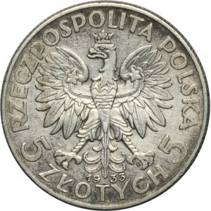 Głowa Kobiety, 5 złotych Warszawa 1933