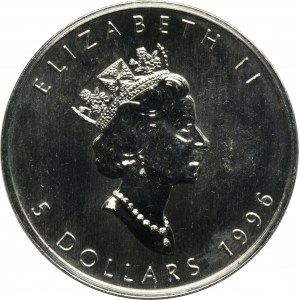 Kanada, Elizabeth II, 5 Dollar 1996 - Ahornblatt