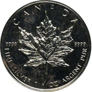 Kanada, Elżbieta II, 5 Dolarów 1996 - liść klonu
