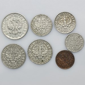 Satz, Polen, 2-50 Groszy und 1 Zloty (7 Stück)