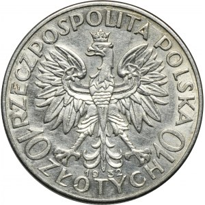 Głowa Kobiety, 10 złotych Londyn 1932