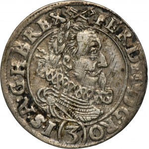 Silesia, Habsburg rule, Ferdinand II, 3 Kreuzer Breslau 1627 HR