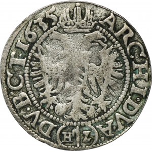 Schlesien, Habsburgische Herrschaft, Ferdinand II, 3 Krajcars Wrocław 1635 HZ - ROTS