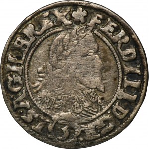 Silesia, Habsburg rule, Ferdinand III, 3 Kreuzer Breslau 1643 MI