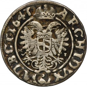Śląsk, Panowanie habsburskie, Ferdynand III, 3 Krajcary Wrocław 1643 MI