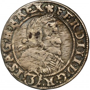 Silesia, Hasburg rule, Ferdinand III, 3 Kreuzer Breslau 1637 MI