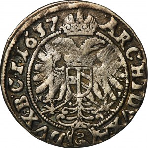 Śląsk, Panowanie habsburskie, Ferdynand III, 3 Krajcary Wrocław 1637 MI