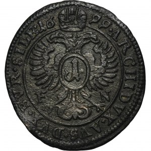 Silesia, Habsburg rule, Leopold I, 1 Kreuzer Oppeln 1699 FN