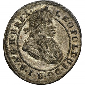 Schlesien, Habsburger Herrschaft, Leopold I., 1 Krajcar Opole 1700 FN