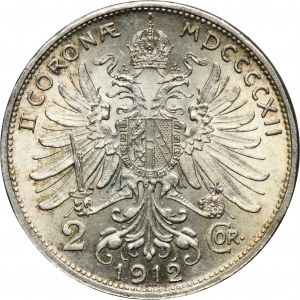 Austria, Franz Joseph I, 2 Corona Wien 1912