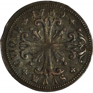 Schweiz, Grafschaft Neuchâtel, Friedrich Wilhelm II. von Preußen, 1 Krajcar Neuchâtel 1789 - RARE